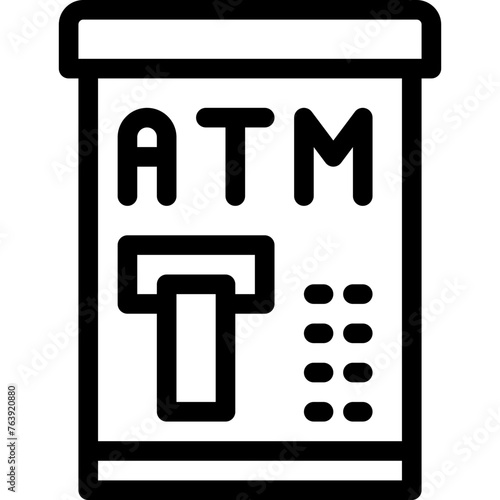Atm Vector Icon Design Illustration
