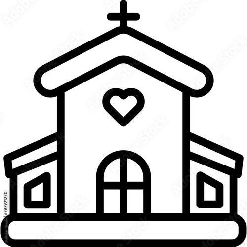 Church Vector Icon Design Illustration