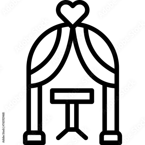 Wedding Arch Vector Icon Design Illustration