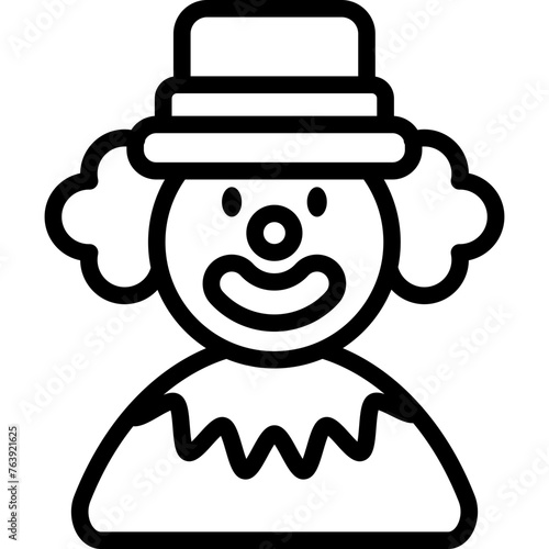 Clown Vector Icon Design Illustration