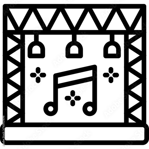 Live Music Vector Icon Design Illustration