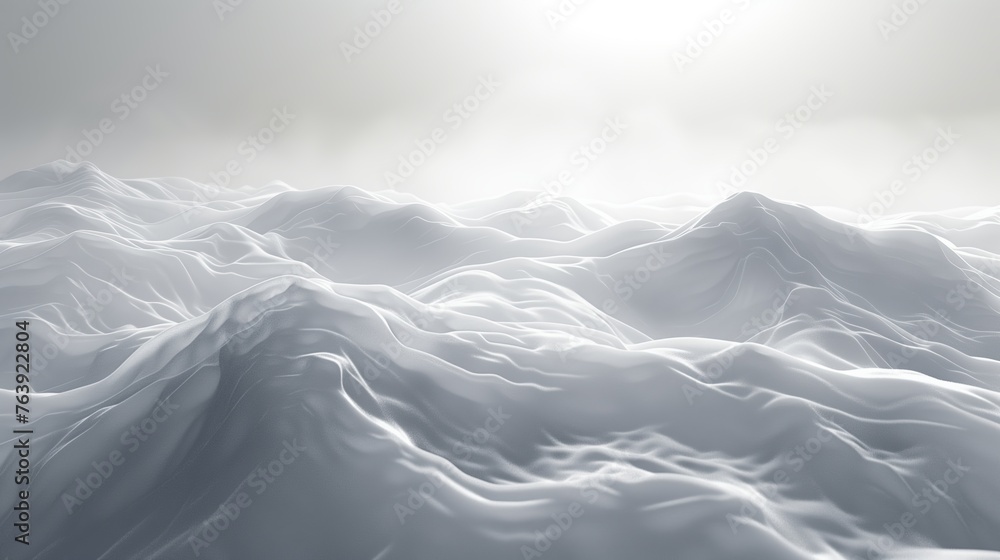 White minimalistic background. Minimalistic background with fog. Generated by artificial intelligence.
