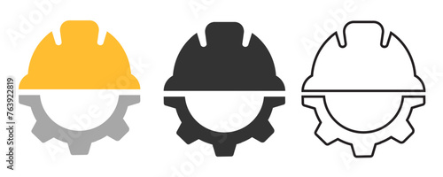 Enginner symbol vector icon. Construction helmet vector, concept builder helmet vector ilustration.