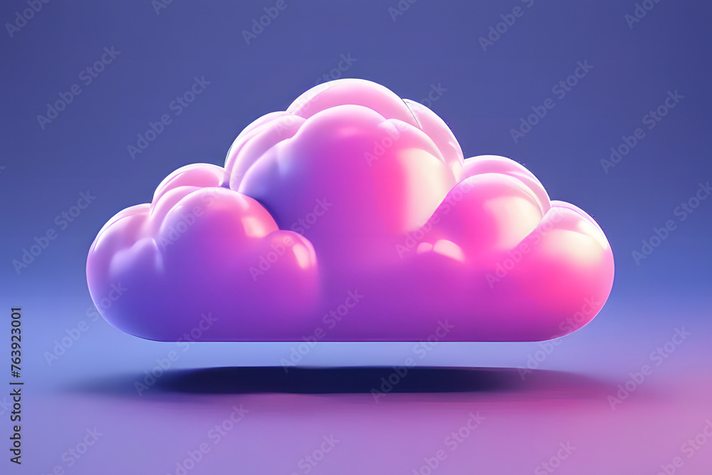 Colorful cloud computing icon