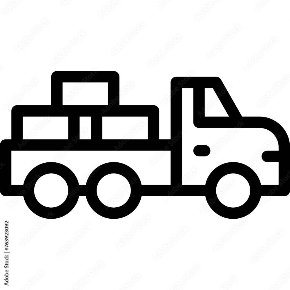 Pickup Truck Vector Icon Design Illustration
