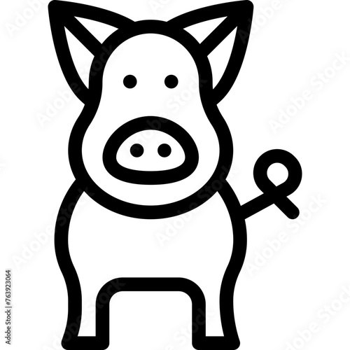 Pig Vector Icon Design Illustration