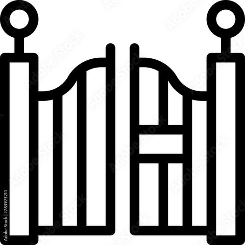 Gate Vector Icon Design Illustration