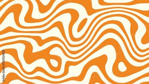 Abstract caramel pattern. Striped wavy peanut butter background. Vector banner with toffee texture. photo