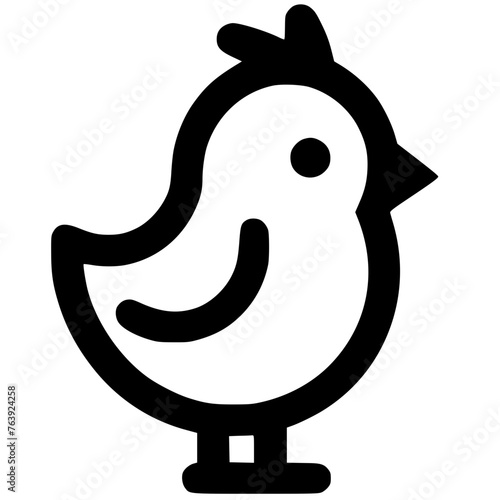 Silhouette of a chicken
