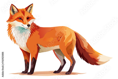 water-color-fox-vector.