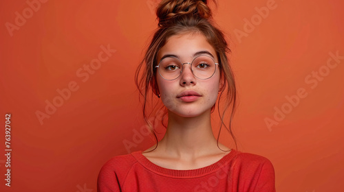 Wallpaper Mural Joyful Discovery Girl Woman points her Finger at Something that Amuses and Interests her Torontodigital.ca
