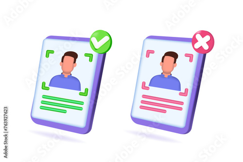 Deepfake, Deep face technology concept.  Vector illustration.