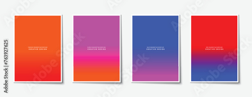 Multi-color gradient premium graphic design template. Collection for covers, brochures, posters, and cards. EPS vector illustration.