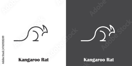 Kangaroo rat animal vector logo design,animal logo © Kholil