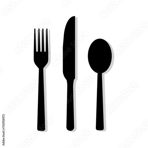 A set of cutlery. On a white background. Vector illustration