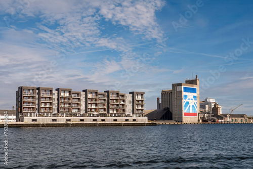Konstfotografi Contemporary waterfront apartments by Limfjord in Norresundby, Aalborg, Nordjyll