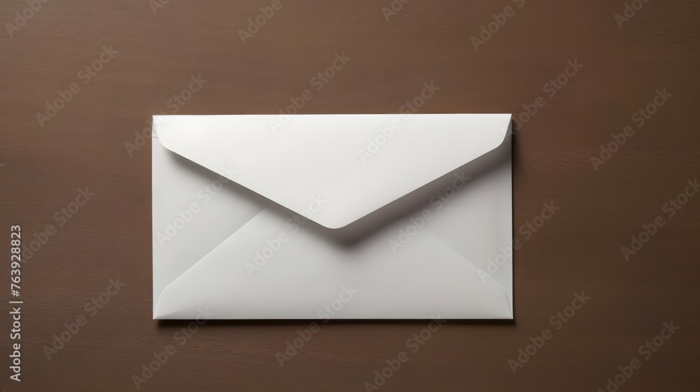Envelope on a desk mockup Envelope on a desk mockup