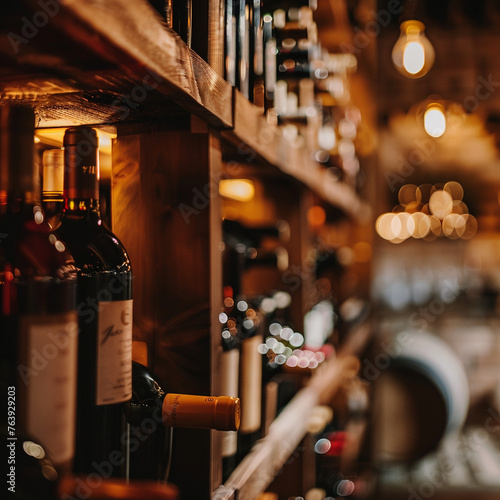 Wine in the underground storage area