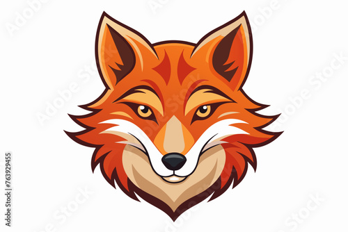 Fototapeta Naklejka Na Ścianę i Meble -  water-color-fox-face-logo-vector.