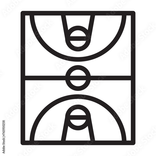 Basketball court icon