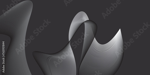 Abstract background with glowing wave. Shiny moving lines design element