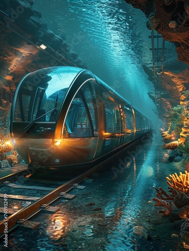 High speed underground train network connecting continents