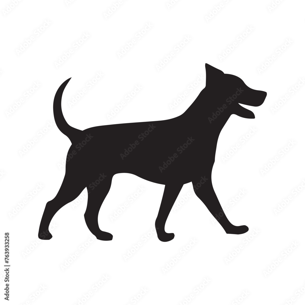 Walking dog icon vector silhouette isolated design