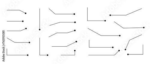 Callouts titles set. Digital callouts . Line callout label set.