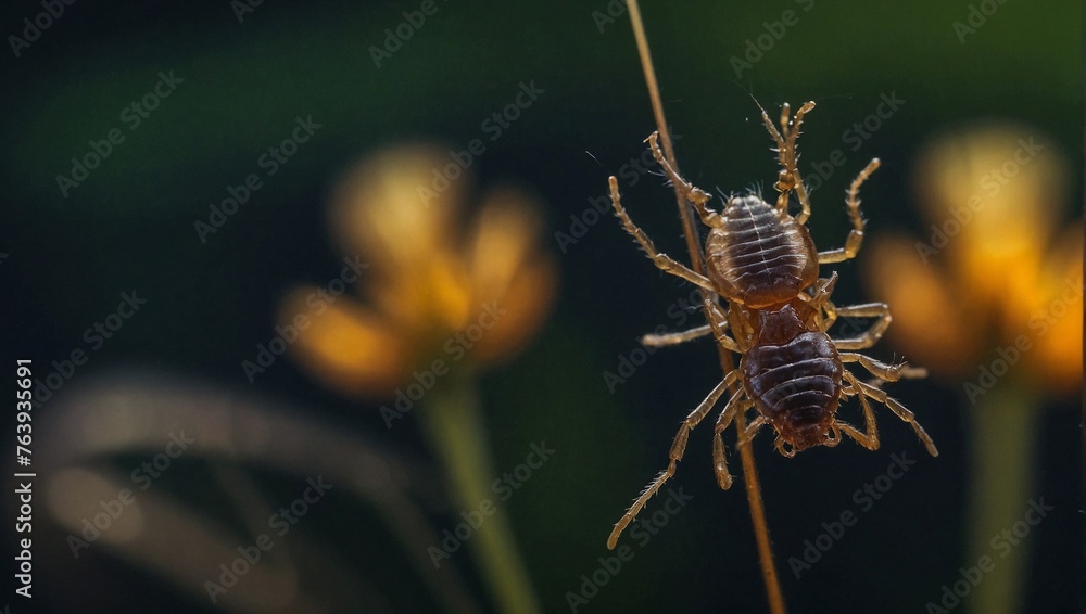 Naklejka premium A louse clinging