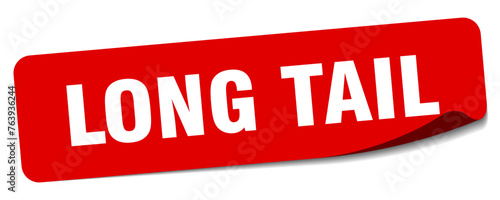 long tail sticker. long tail label