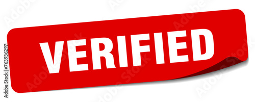 verified sticker. verified label