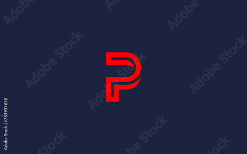 Billede på lærred letter p logo icon design vector design template inspiration