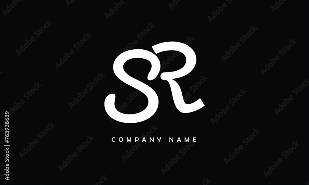 SR, RS, S, R Abstract Letters Logo Monogram SR, RS, S, R Abstract Letters Logo Monogram