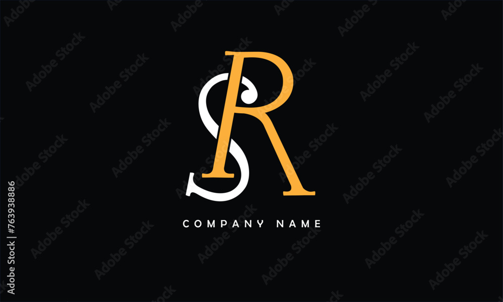 SR, RS, S, R Abstract Letters Logo Monogram SR, RS, S, R Abstract Letters Logo Monogram
