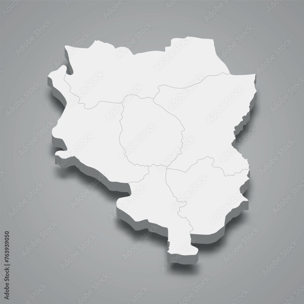 3d isometric map of Sankuru is a region of DR Congo 3d isometric map of Sankuru is a region of DR Congo