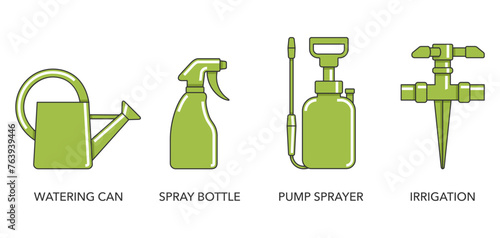Watering can, Spray bottle, Pump, Irrigation set