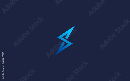 letter s with electricity logo icon design vector design template inspiration