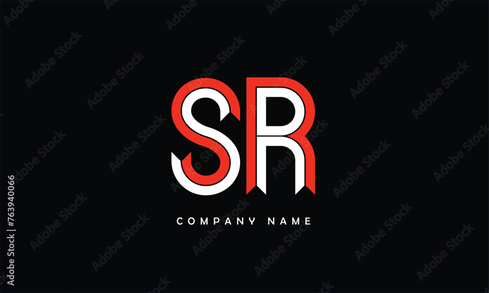 SR, RS, S, R Abstract Letters Logo Monogram SR, RS, S, R Abstract Letters Logo Monogram