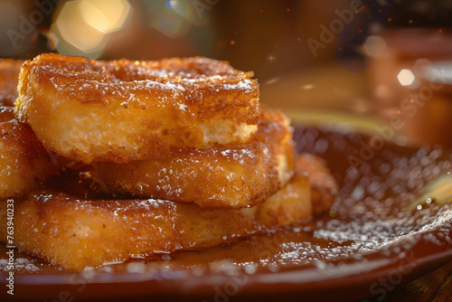 torrijas, typical spanish dessert for lent and easter © nito