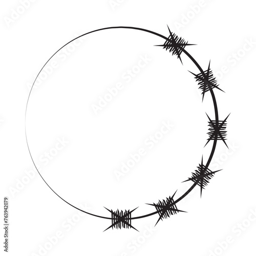 barbed wire icon vector