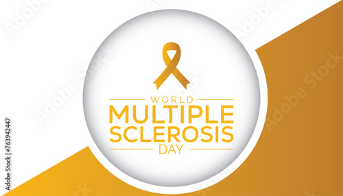 world Multiple Sclerosis day observed every year in May 30. Template for background, banner, card, poster with text inscription.