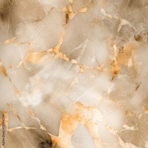 Luxurious marble stone with golden veins photo