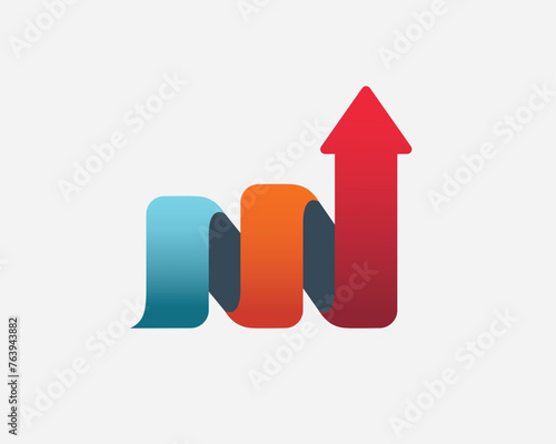 Free Download Upward growing arrow infographic. Business growth infographic vector. Grow up arrow infograpic.  - GFXLoad