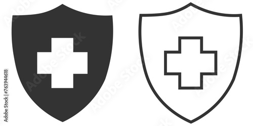 protection immune icon. Shield symbol virus immune system design vector ilustration.