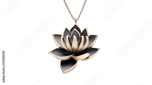 Chic Lotus Pendant Design on transparent background
