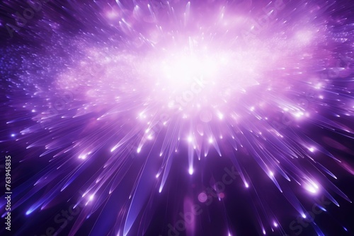 Abstract glowing purple light effect with sparkling rays © Julia Jones