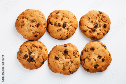Sponge cookies with chocolate chips