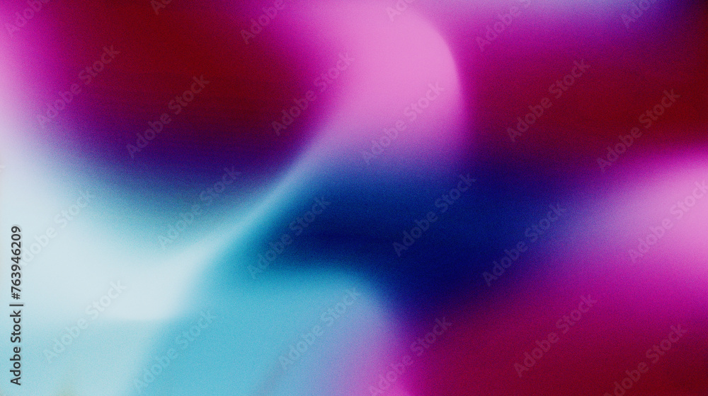 Abstract vibrant blurred grainy gradient background texture. Template empty space