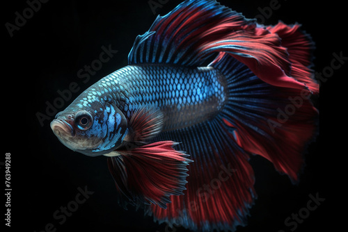 Vivacious, portrait, Betta Fish сreated with Generative Ai