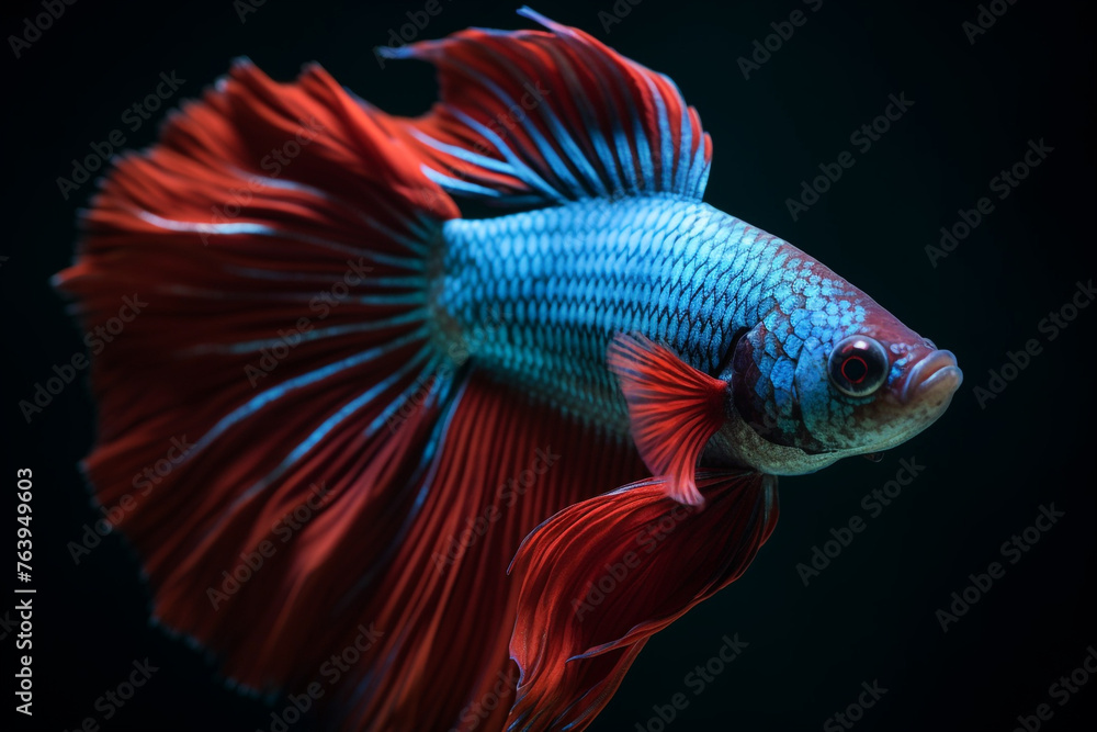 Vivacious, portrait, Betta Fish сreated with Generative Ai Vivacious, portrait, Betta Fish сreated with Generative Ai